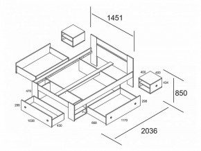 Кровать полутораспальная Стелла 140 СТЛ.132.07М в Нягани - nyagan.mebel24.online | фото 2