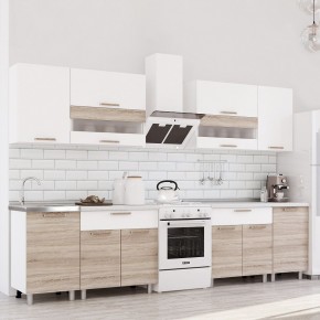 Кухня Айсбери 2.4 м (Белый/Дуб Сонома) в Нягани - nyagan.mebel24.online | фото