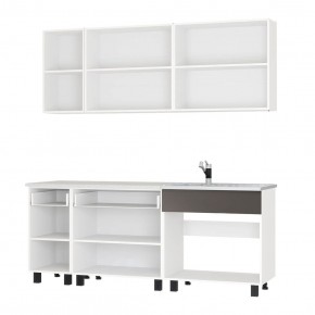 Кухня Дакота 2,0 (бетон пайн/графит) в Нягани - nyagan.mebel24.online | фото 2