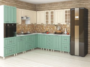 Кухня модульная Луксор бирюза-кремовый в Нягани - nyagan.mebel24.online | фото 2