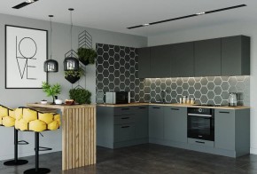 Кухня угловая Антрацит 2600х1600 (Стол. 38мм) в Нягани - nyagan.mebel24.online | фото 1