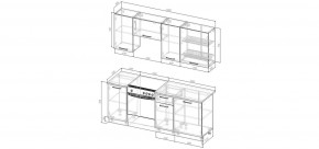 Кухонный гарнитур Антик 2000 (Стол. 38мм) в Нягани - nyagan.mebel24.online | фото 2