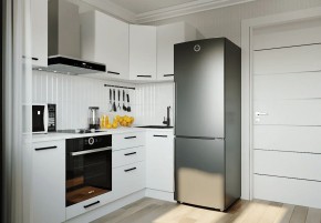 Кухонный гарнитур Белый Глянец 2200*1000 (Стол. 26мм) в Нягани - nyagan.mebel24.online | фото 1