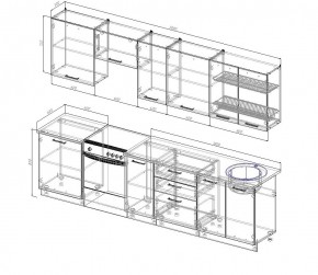 Кухонный гарнитур Бланка 3000 (Стол. 26мм) в Нягани - nyagan.mebel24.online | фото 2