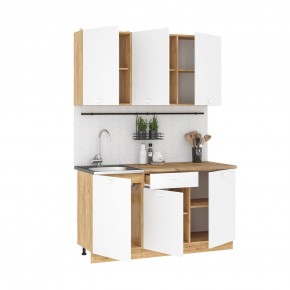 Кухонный гарнитур Дана 1.5 м (дуб крафт золотой/белый) в Нягани - nyagan.mebel24.online | фото 2