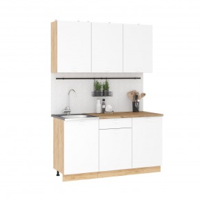 Кухонный гарнитур Дана 1.5 м (дуб крафт золотой/белый) в Нягани - nyagan.mebel24.online | фото 3