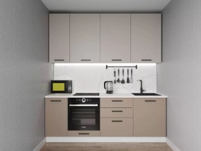 Кухонный гарнитур Каппучино 2200 h950 (Стол. 38мм) в Нягани - nyagan.mebel24.online | фото