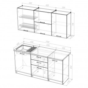 Кухонный гарнитур Лира Экстра 1700 в Нягани - nyagan.mebel24.online | фото 4