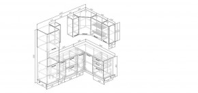 Кухонный гарнитур Меренга 2400*1600 (Стол. 26мм) в Нягани - nyagan.mebel24.online | фото 2
