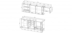 Кухонный гарнитур Меренга 2550 (Стол. 38мм) в Нягани - nyagan.mebel24.online | фото 2