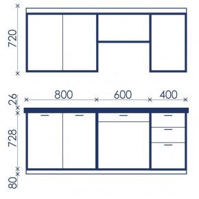 Кухонный гарнитур Ольвия-6 (1.8м) в Нягани - nyagan.mebel24.online | фото 4