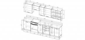 Кухонный гарнитур Санторини 3000 (Стол. 26мм) в Нягани - nyagan.mebel24.online | фото 2