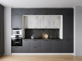 Кухонный гарнитур Санторини 3400 (Стол. 38мм) в Нягани - nyagan.mebel24.online | фото