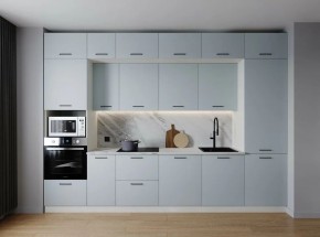 Кухонный гарнитур Смоки 3400 (Стол. 26мм) в Нягани - nyagan.mebel24.online | фото