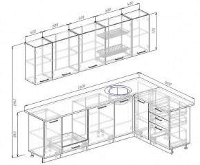 Кухонный гарнитур угловой Бланка 2600х1600 (Стол. 38мм) в Нягани - nyagan.mebel24.online | фото 2