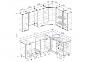 Кухонный гарнитур угловой Дели 2200*1600 (Стол. 26мм) в Нягани - nyagan.mebel24.online | фото 2