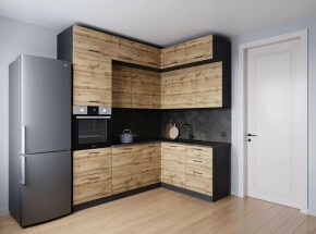 Кухонный гарнитур угловой Крафт 2200*1700 (Стол. 26мм) в Нягани - nyagan.mebel24.online | фото