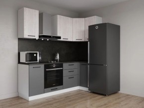 Кухонный гарнитур угловой Санторини 2200*1000 (Стол. 38мм) в Нягани - nyagan.mebel24.online | фото 1