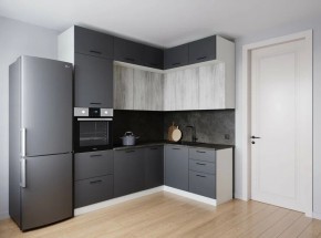 Кухонный гарнитур угловой Санторини 2200*1700 (Стол. 38мм) в Нягани - nyagan.mebel24.online | фото