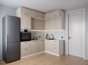 Кухонный гарнитур угловой Шампань 2200*1700 (Стол. 38мм) в Нягани - nyagan.mebel24.online | фото