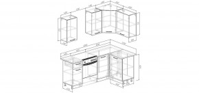 Кухонный гарнитур угловой Смоки 2000*1200 (Стол. 26мм) в Нягани - nyagan.mebel24.online | фото 2