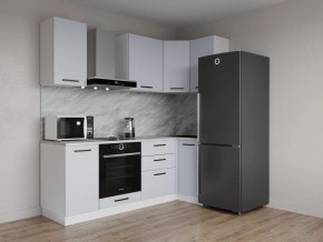 Кухонный гарнитур угловой Смоки 2200*1000 (Стол. 26мм) в Нягани - nyagan.mebel24.online | фото 1