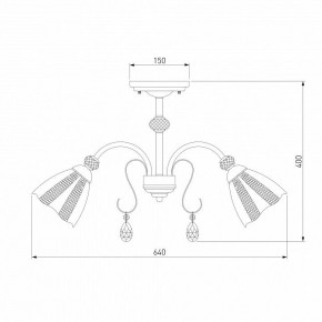 Люстра на штанге Eurosvet Floranse 30155/5 античная бронза в Нягани - nyagan.mebel24.online | фото 3
