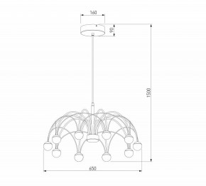 Люстра на штанге Eurosvet Ragno 90030/10 LED золото в Нягани - nyagan.mebel24.online | фото 5