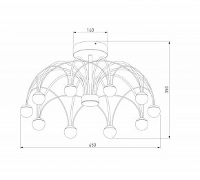 Люстра на штанге Eurosvet Ragno 90031/10 LED золото в Нягани - nyagan.mebel24.online | фото 5