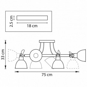 Люстра на штанге Lightstar Acrobata 761060 в Нягани - nyagan.mebel24.online | фото 2