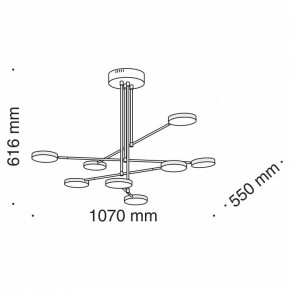 Люстра на штанге Maytoni Fad MOD070PL-L48B3K в Нягани - nyagan.mebel24.online | фото 8
