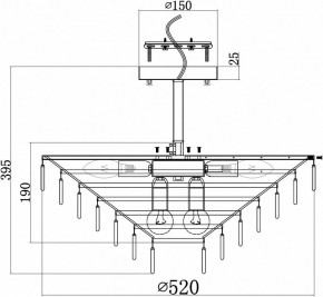 Люстра на штанге Maytoni Mazzo MOD130CL-11G в Нягани - nyagan.mebel24.online | фото 5