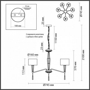 Люстра на штанге Odeon Light Latte 5403/7 в Нягани - nyagan.mebel24.online | фото 8