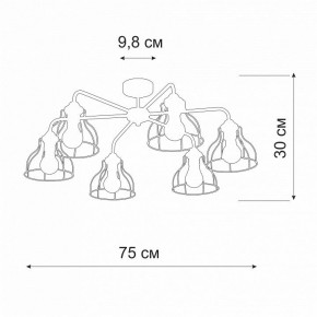 Люстра на штанге Vitaluce V3102 V3102-0/6PL в Нягани - nyagan.mebel24.online | фото 2