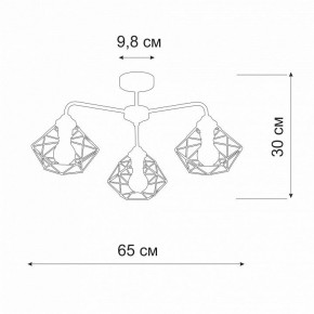 Люстра на штанге Vitaluce V4258 V4258-0/3PL в Нягани - nyagan.mebel24.online | фото 2