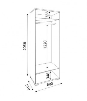 Мармарис (гостиная) М01 Шкаф (2 двери) в Нягани - nyagan.mebel24.online | фото 2