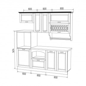 МИЛАНО Кухонный гарнитур 2,0 м Компоновка №3 в Нягани - nyagan.mebel24.online | фото 6