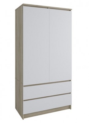 МОРИ МШ 900.1 Шкаф с 2-мя дв. и 2-мя ящ. (Дуб Сонома/Белый) в Нягани - nyagan.mebel24.online | фото 1