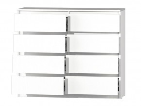 МС "Хилтон" Комод №3 1200 (8 ящ.) белый текстурный в Нягани - nyagan.mebel24.online | фото 3