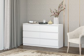 МС "Хилтон" Комод №5 1400 (6 ящ.) белый текстурный в Нягани - nyagan.mebel24.online | фото
