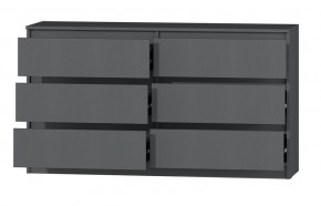 МС "Хилтон" Комод №5 1400 (6 ящ.) графит в Нягани - nyagan.mebel24.online | фото 3