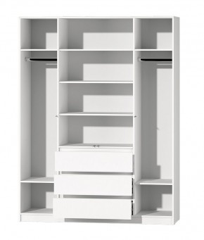 МС "Хилтон" Шкаф №1 1600 (Белый текстурный) в Нягани - nyagan.mebel24.online | фото 3