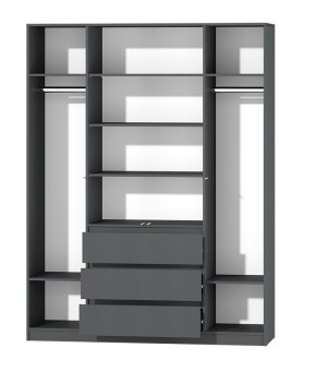 МС "Хилтон" Шкаф №1 1600 (Графит) в Нягани - nyagan.mebel24.online | фото 3