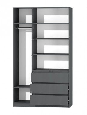 МС "Хилтон" Шкаф №2 1200 (Графит) в Нягани - nyagan.mebel24.online | фото 3
