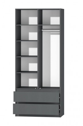 МС "Хилтон" Шкаф №3 900 (Графит) в Нягани - nyagan.mebel24.online | фото 3