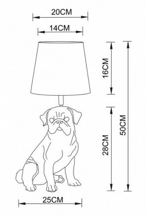 Настольная лампа декоративная Arte Lamp Bobby A1512LT-1WH в Нягани - nyagan.mebel24.online | фото 2