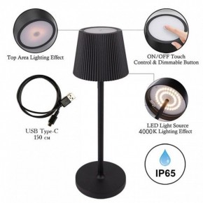Настольная лампа декоративная Arte Lamp Fuyue A1616LT-1BK в Нягани - nyagan.mebel24.online | фото 3