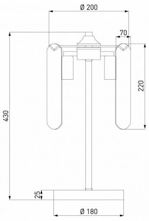 Настольная лампа декоративная Eurosvet Claire 01170/3 золото в Нягани - nyagan.mebel24.online | фото 3