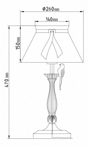 Настольная лампа декоративная Maytoni Bird ARM013-11-W в Нягани - nyagan.mebel24.online | фото 5