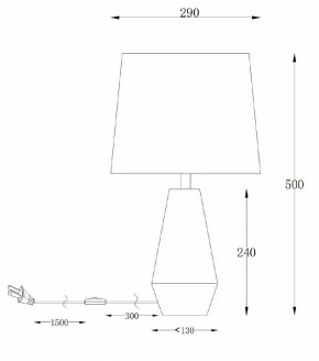 Настольная лампа декоративная Maytoni Calvin Table Z181-TL-01-B в Нягани - nyagan.mebel24.online | фото 2